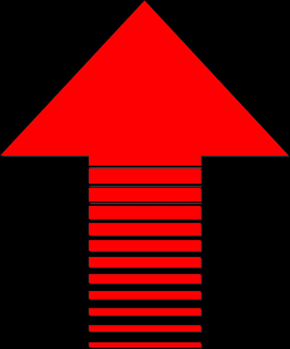 Abstract Red Arrow Upward PNG with transparent background