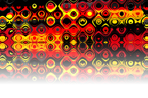 Abstract Red Black Circles Design PNG with transparent background