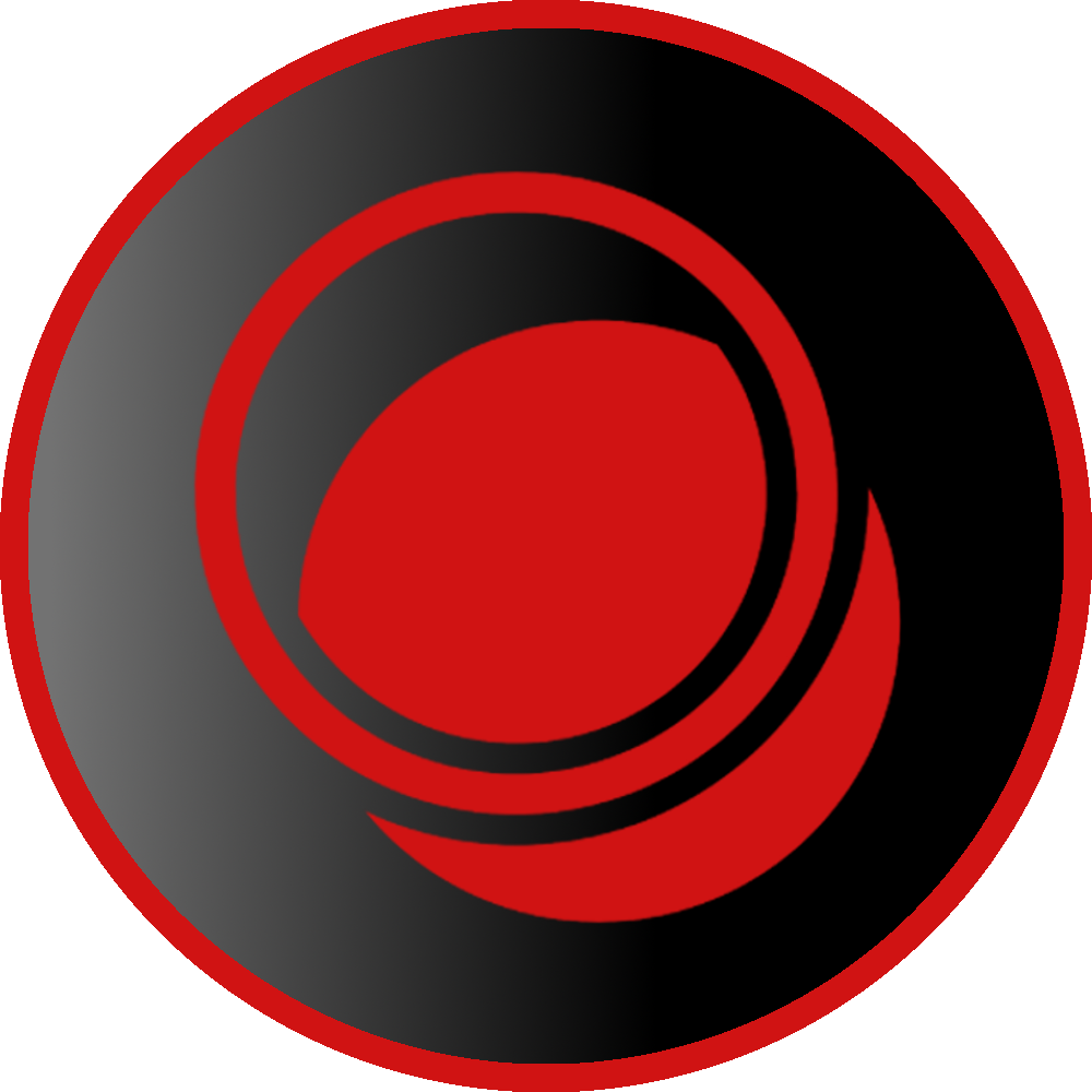 Abstract Red Black Circles Logo