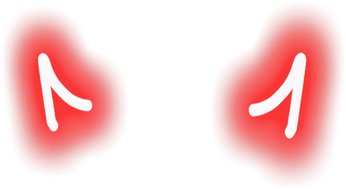 Abstract Red Blobs Artwork