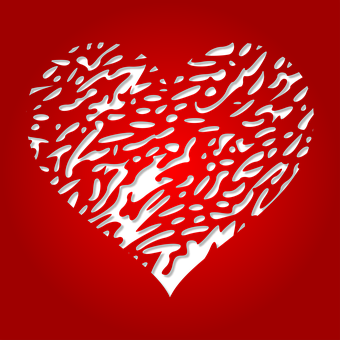 Abstract Red Heart Design