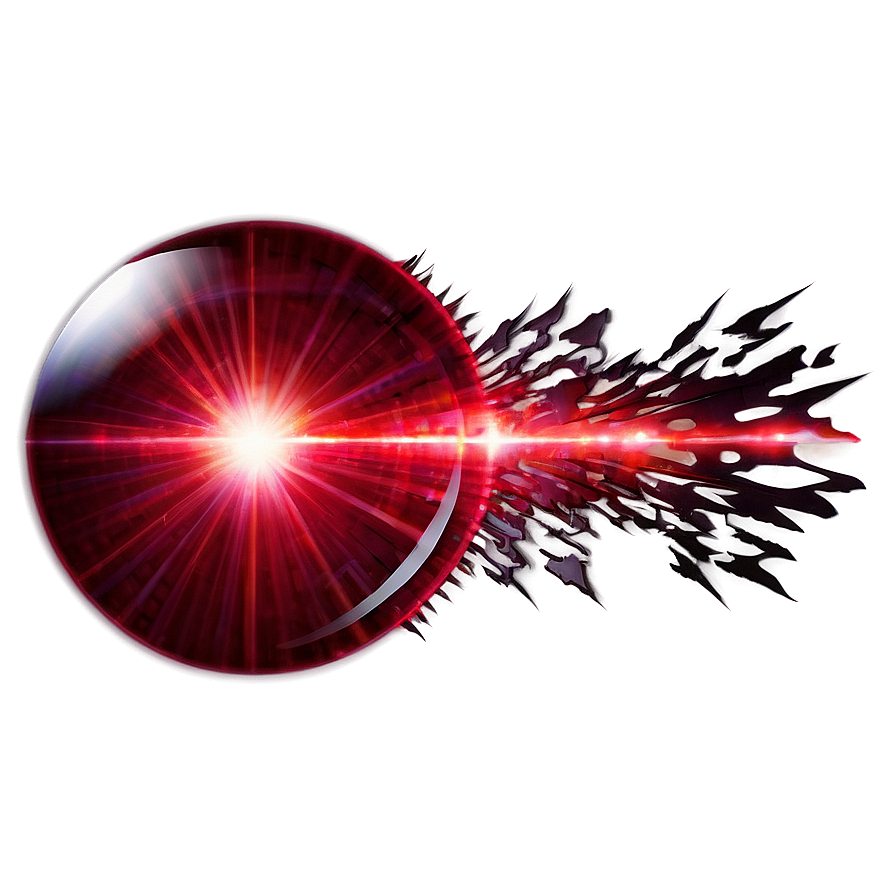 Abstract Red Lens Flare Png Baw