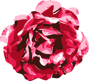 Abstract Red Rose Artwork PNG with transparent background