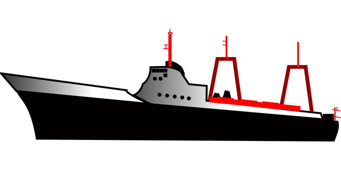 Abstract Red Ship Outlineon Black Background PNG with transparent background