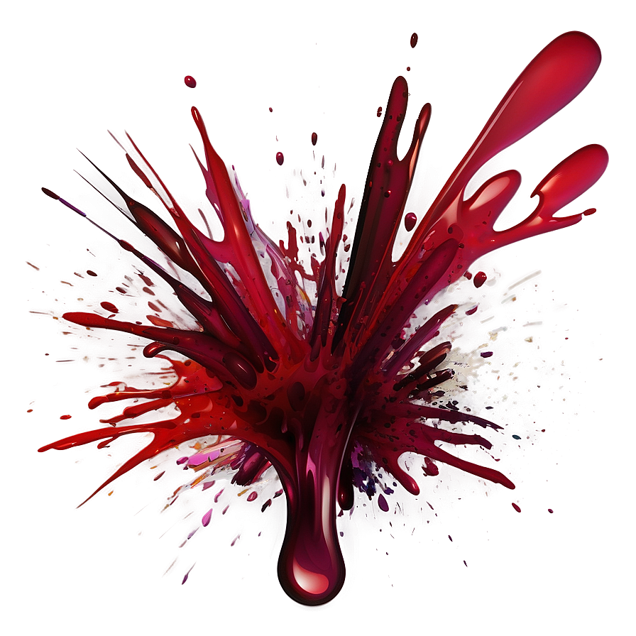 Abstract Red Splash Art Png 59