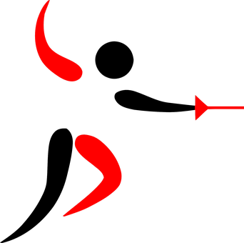 Abstract Red Swoosh Design PNG with transparent background