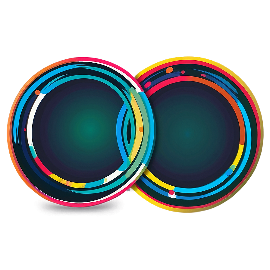 Abstract Retro Circles Png Efy