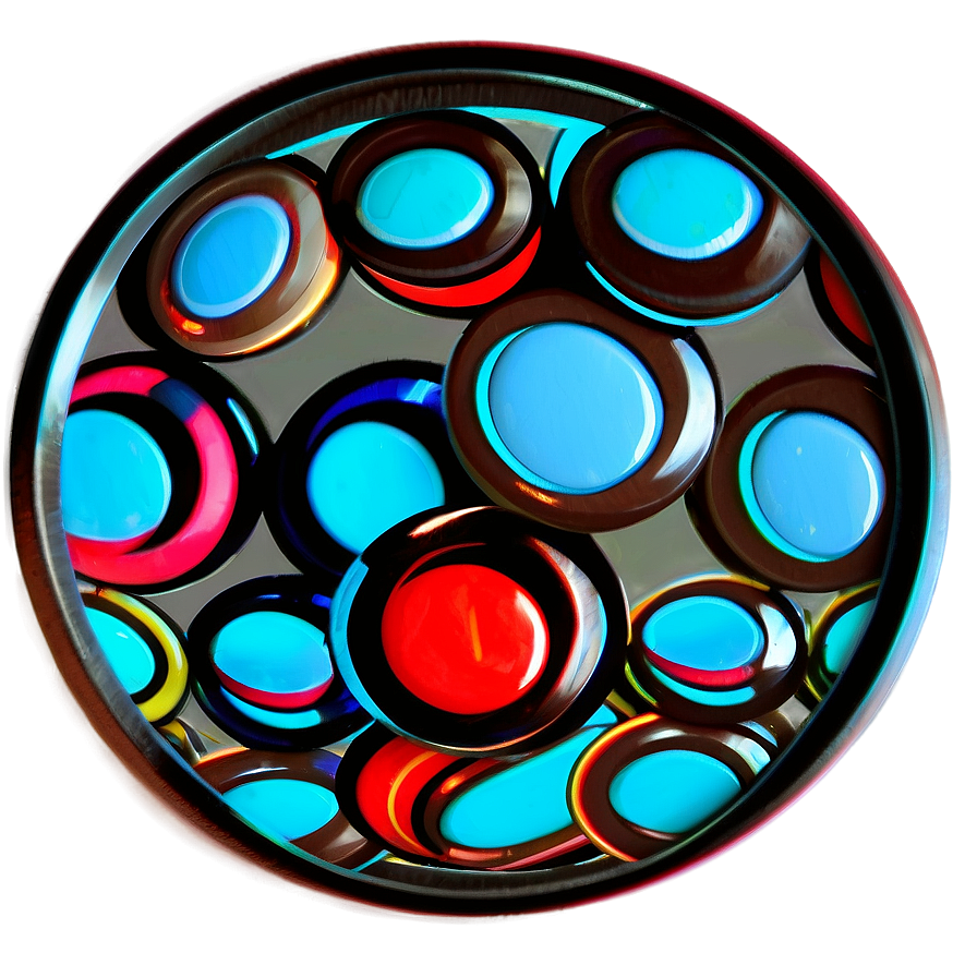 Abstract Retro Circles Png Lan