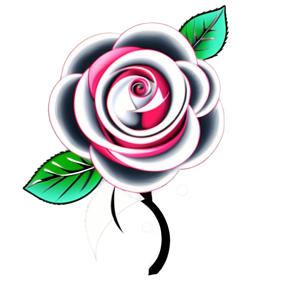 Abstract Rose Tattoo Visual Png Ebn