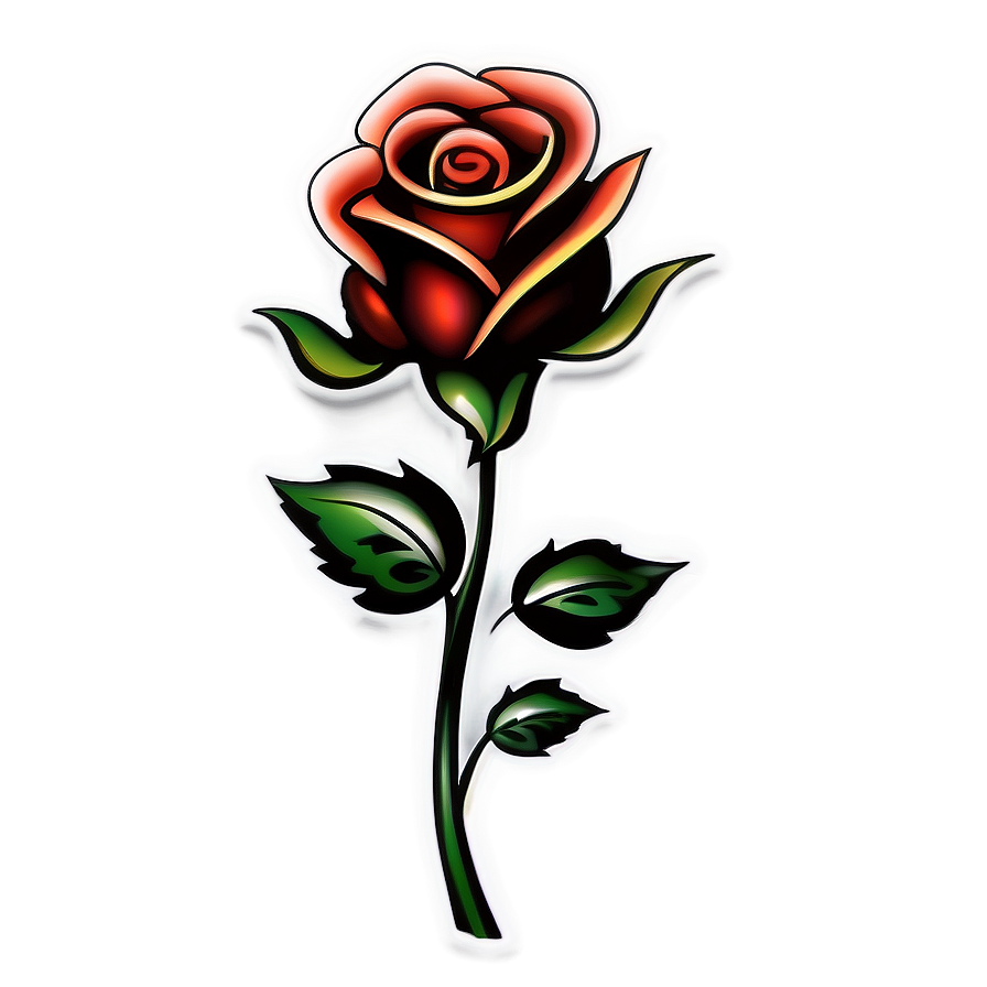 Abstract Rose Tattoo Visual Png Frx87