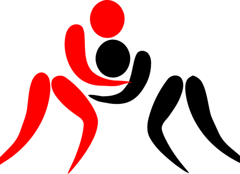 Abstract Runner Icon Redand Black PNG with transparent background