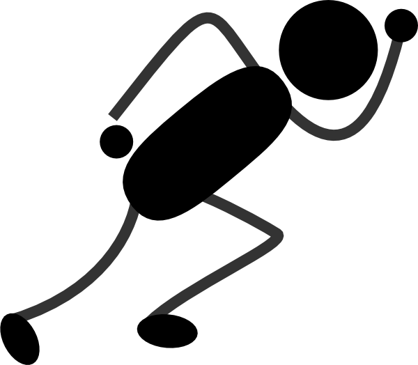 People Clipart Figure - Stick Figure Running Clipart, HD Png Download PNG with transparent background