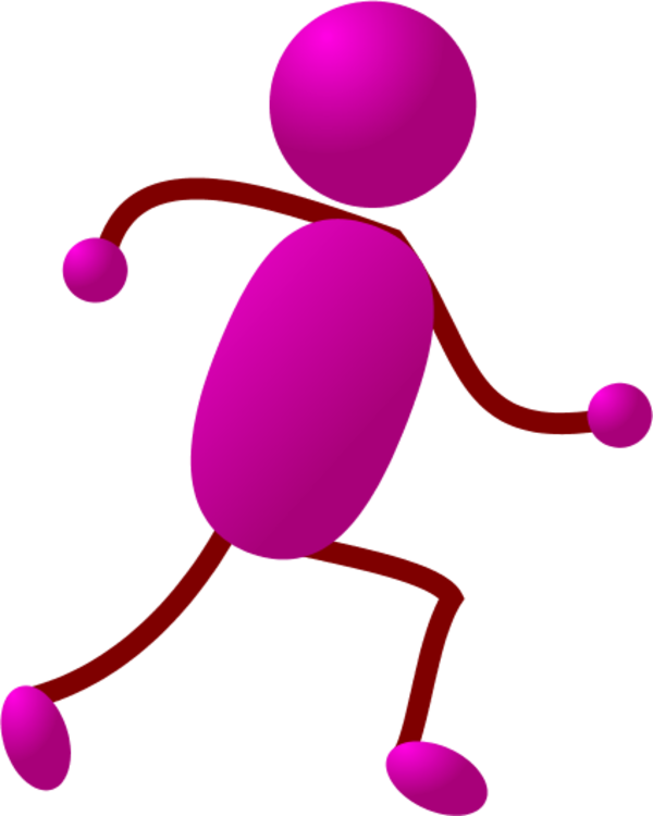 Stick Man Running Clipart Clipart Panda - Figure Running Stickman Clipart PNG with transparent background