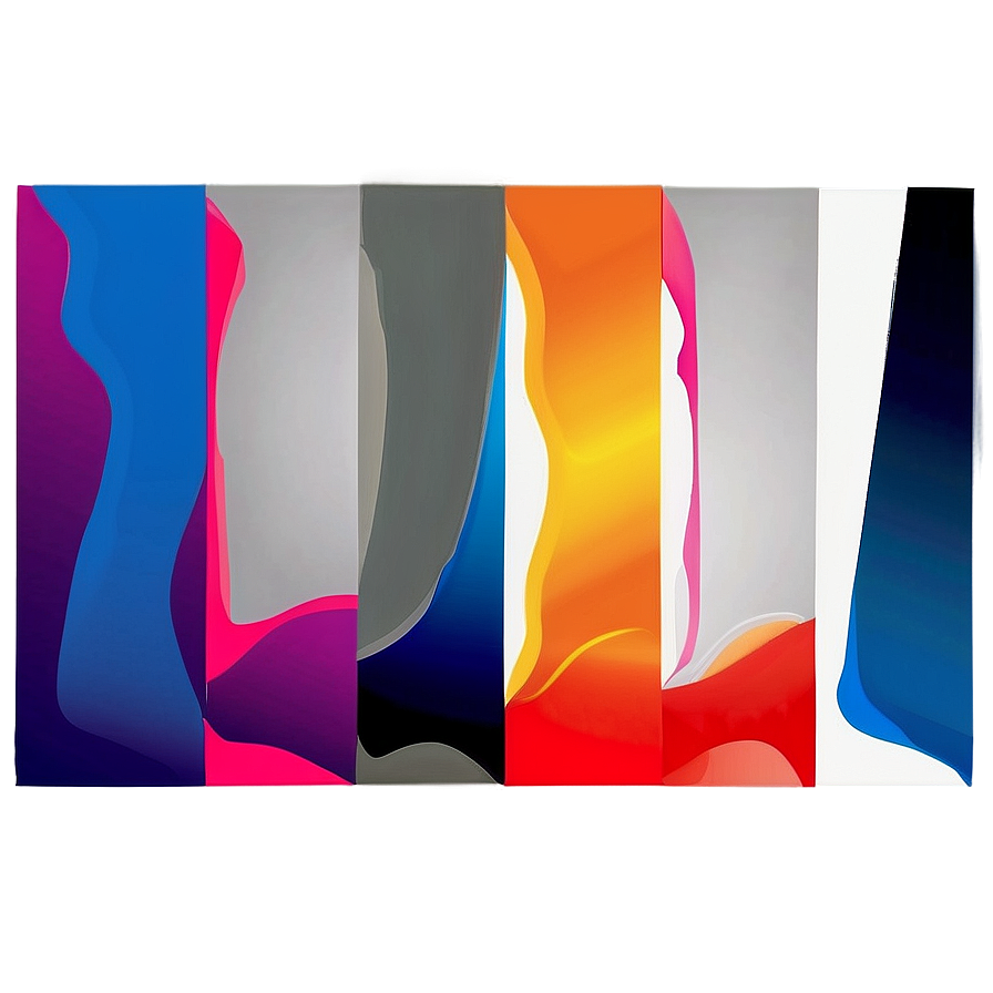 Abstract Shapes In Bold Colors Png Bke