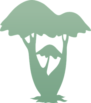 Abstract Silhouette Tree Graphic PNG with transparent background