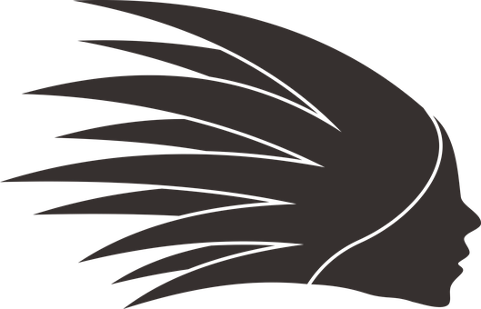 Abstract Silhouettewith Spiked Hair PNG with transparent background