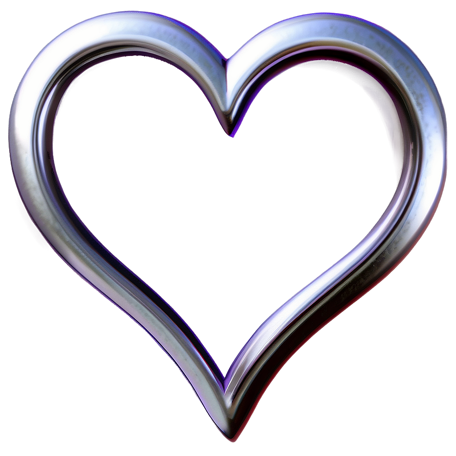 Abstract Silver Heart Png 75