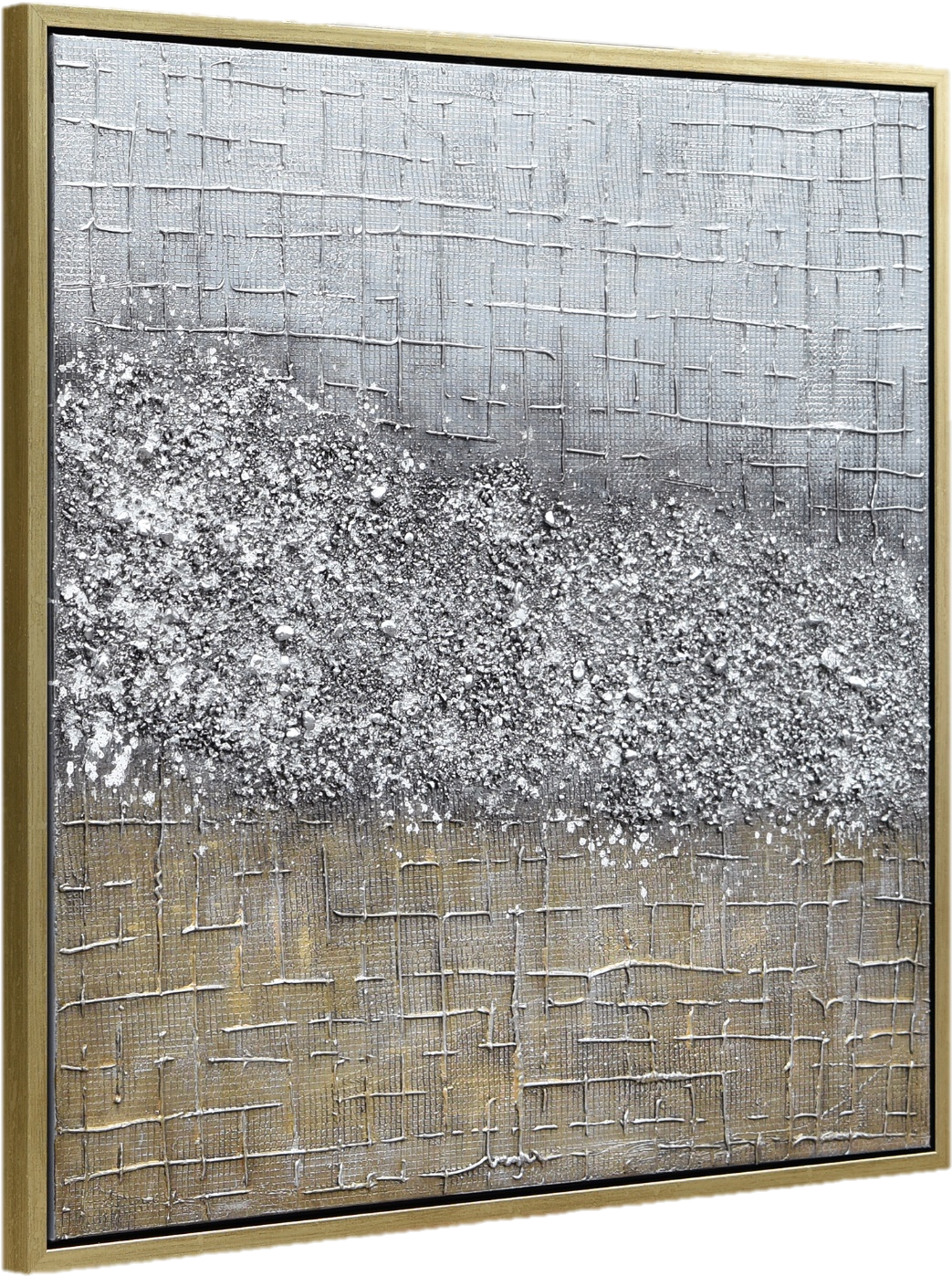 Abstract Silverand Gold Texture Wall Art