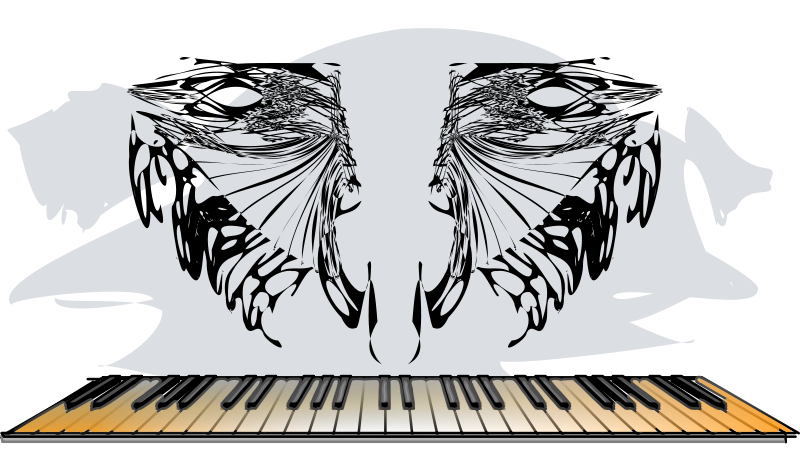 Abstract Skull Piano Keys Artwork