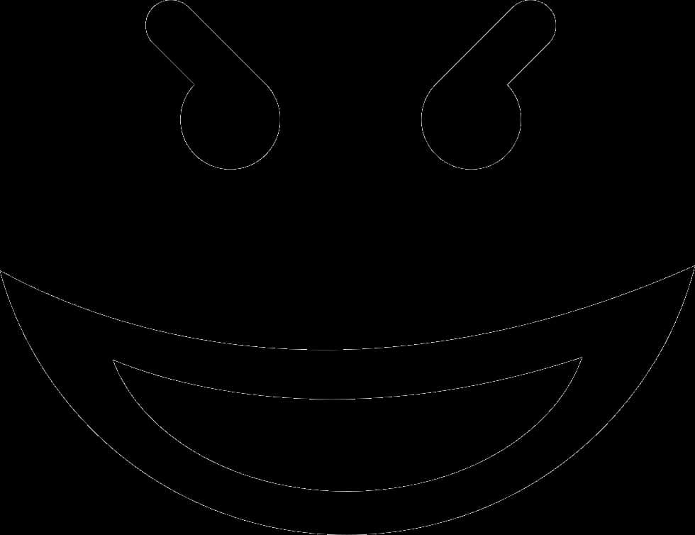 Abstract Smiley Face Outline