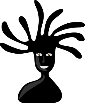 Abstract Smiling Face Illustration PNG with transparent background