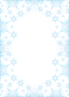 Abstract Snowflake Frame Design PNG with transparent background