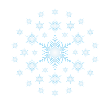 Abstract Snowflake Star Pattern PNG with transparent background