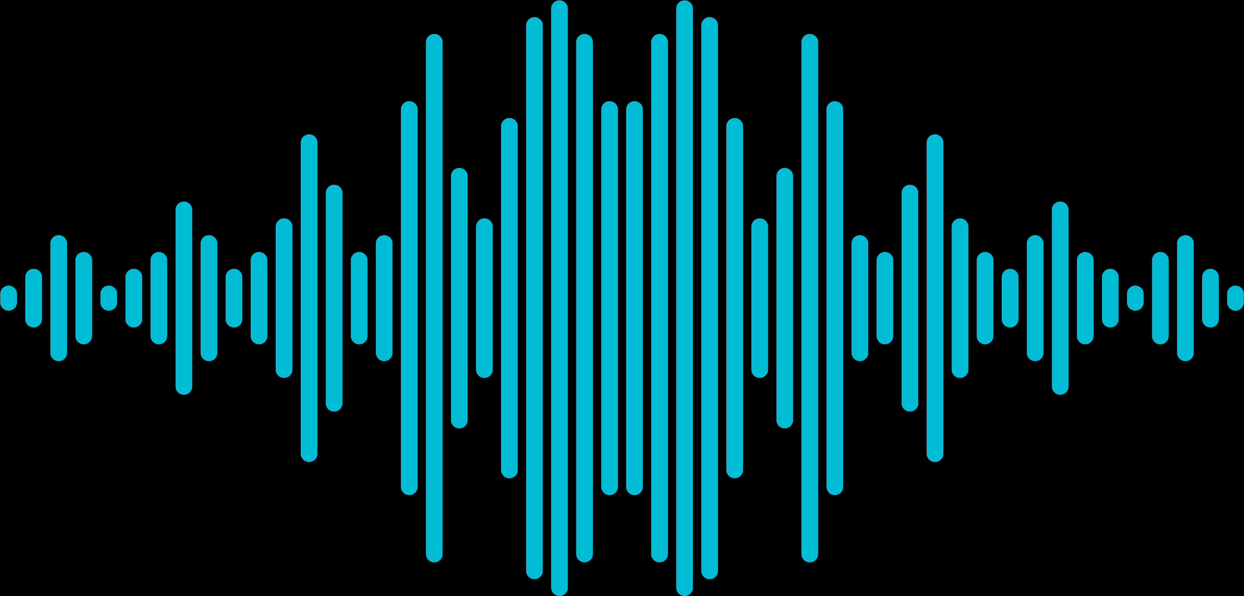 Abstract Soundwave Design 4335x2078 PNG image with a transparent background, free high-resolution download