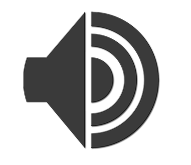 Abstract Speaker Icon Black Background PNG with transparent background