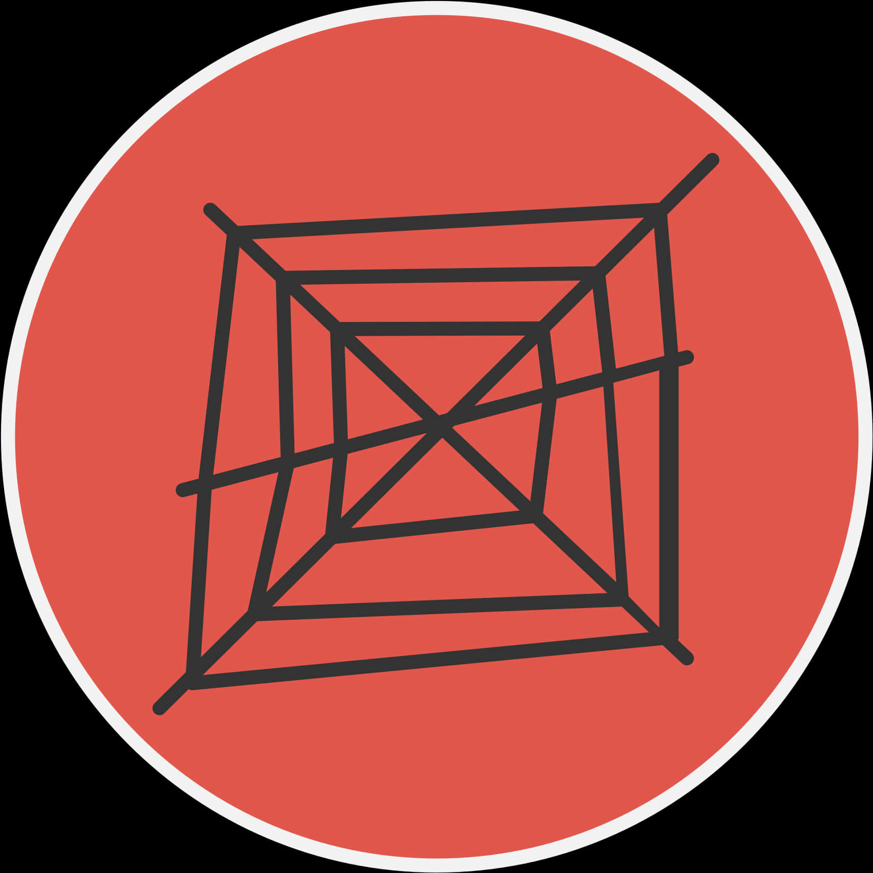 Abstract Spider Web Icon PNG with transparent background