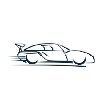 Abstract Sports Car Silhouette PNG with transparent background