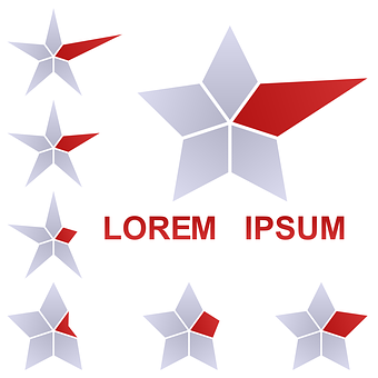 Abstract Star Logo Design PNG with transparent background