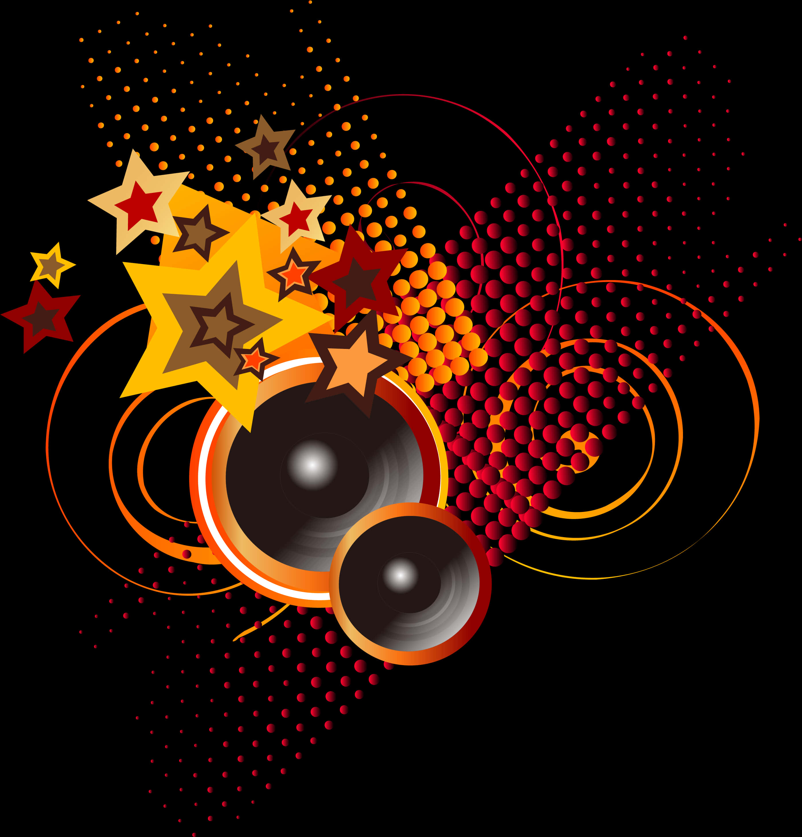 Abstract Starburst Halftone Design PNG with transparent background