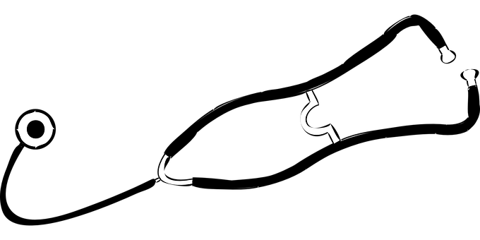 Abstract Stethoscope Parts Black Background PNG image with a transparent background, free high-resolution download
