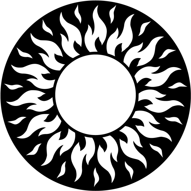 Abstract Sun Flame Design