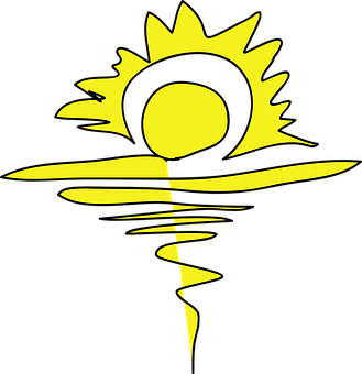 Abstract Sun Reflection Graphic