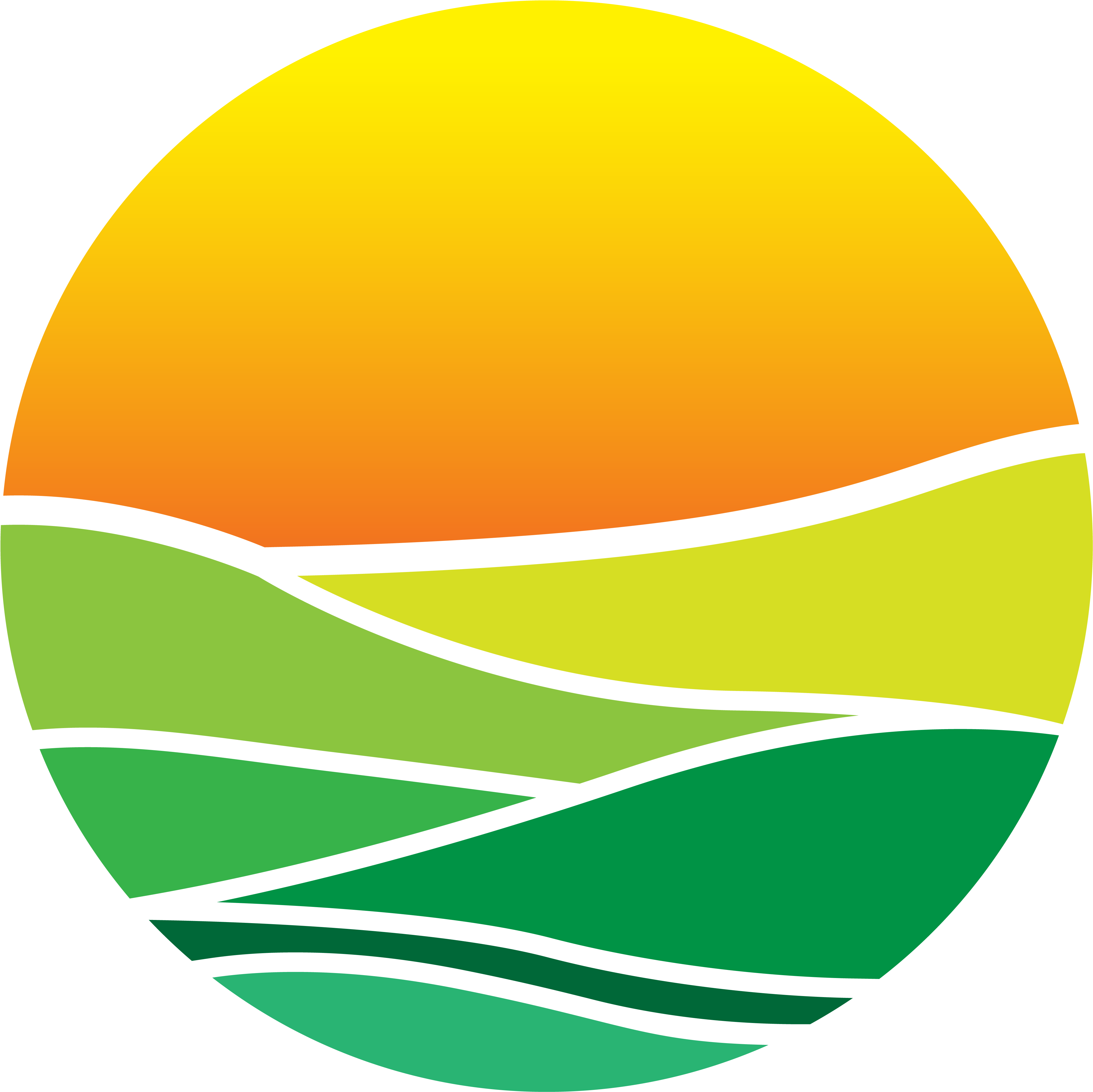 Abstract Sunset Oasis Landscape PNG with transparent background