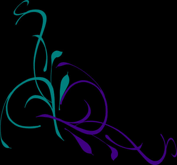 Teal And Purple Swirls, HD Png Download PNG with transparent background