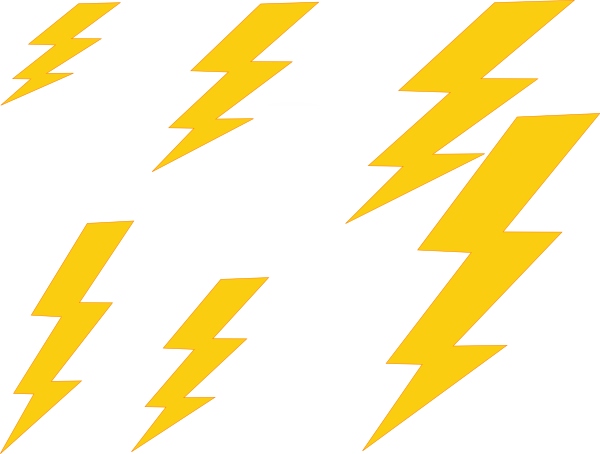 Thunder Bolt Plain Clip Art At Clker - Thunder Clipart PNG image with a transparent background, free high-resolution download