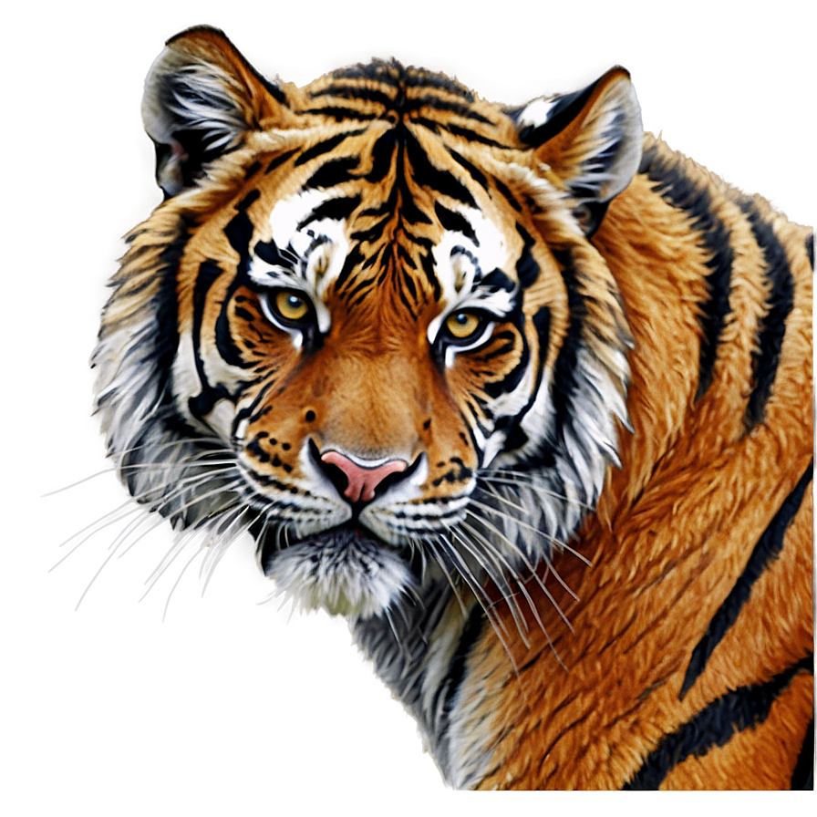 Abstract Tiger Face Drawing Png 06252024