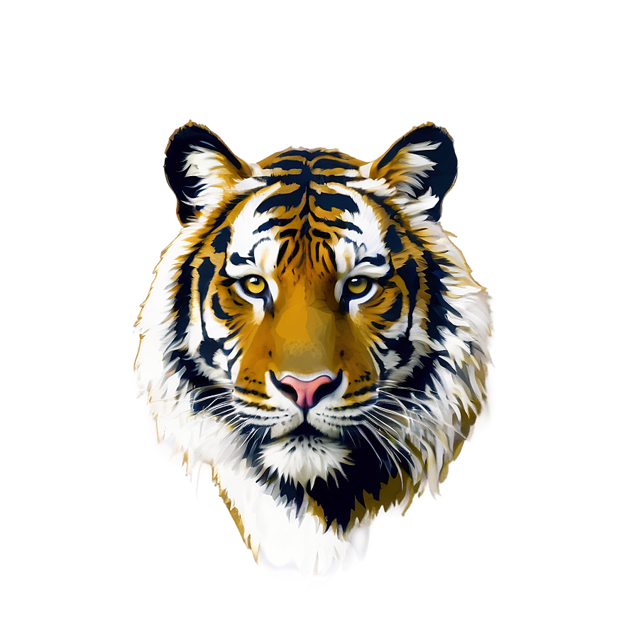 Abstract Tiger Face Drawing Png Fvm70