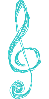 Abstract Treble Clef Art PNG with transparent background