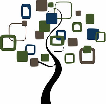 Abstract Tree Artwork PNG with transparent background