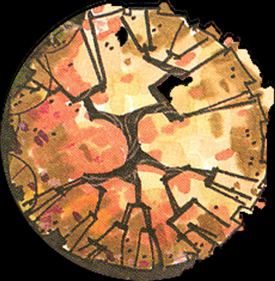 Abstract Tree Round Artwork