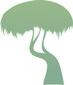 Abstract Tree Silhouette PNG with transparent background