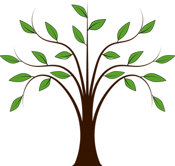 Abstract Tree Vector Art PNG with transparent background