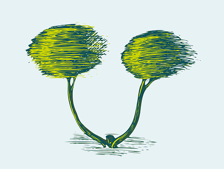 Abstract Trees Vector Art