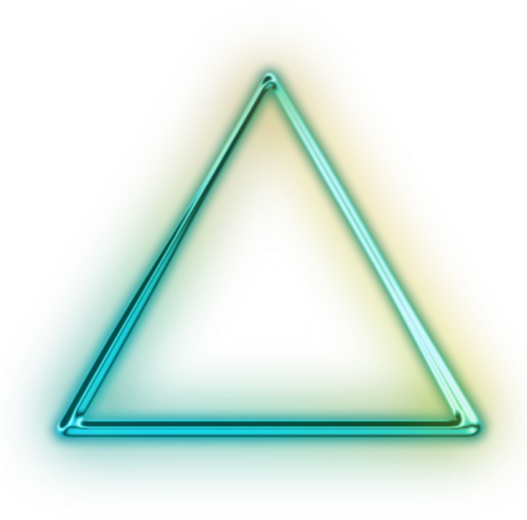 Transparent Neon Glowing Triangle - Triangle Neon Png For Picsart PNG image with a transparent background, free high-resolution download