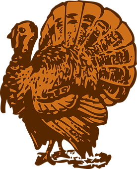 Abstract Turkey Silhouette PNG with transparent background