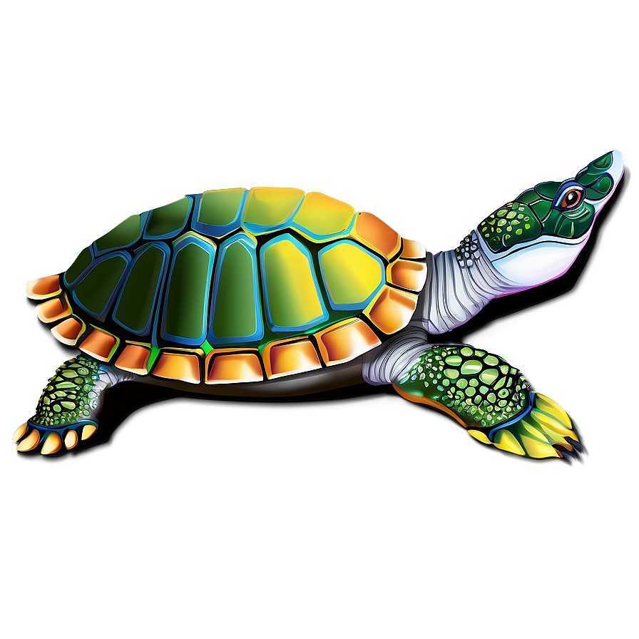 Abstract Turtle Painting Png Kch